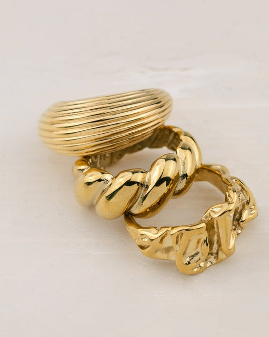 Bold Twist Ring Silver