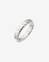 Flat Stripe Ring Silver