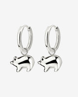 Piggy Hoop Set Small Silver