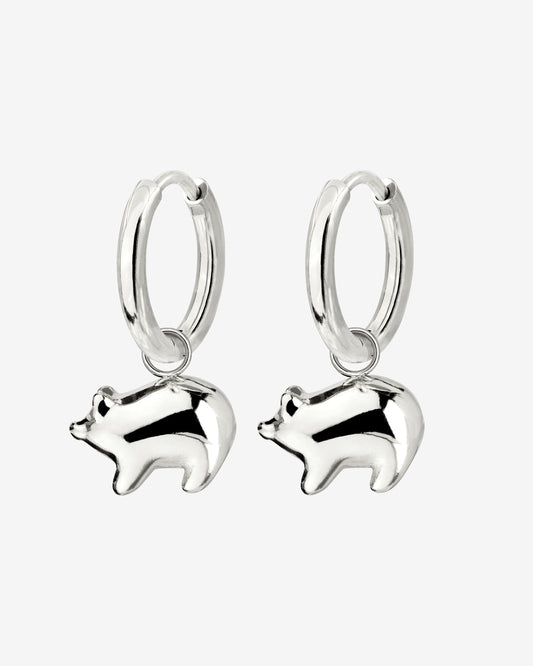Piggy Hoop Set Small Silver