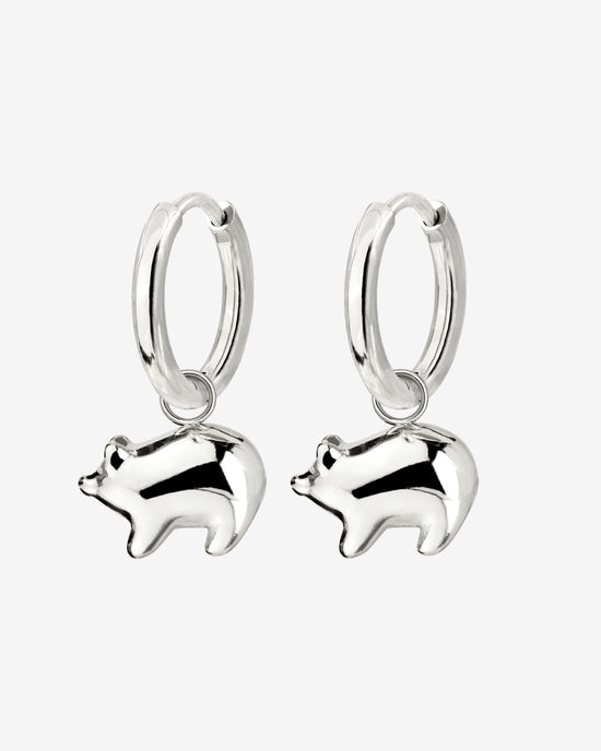 Piggy Hoop Set Small Silver