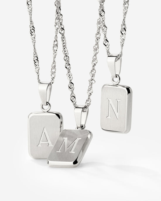 Letter Necklace Silver