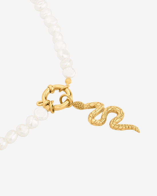 Lola Power Pearl Necklace Set gold