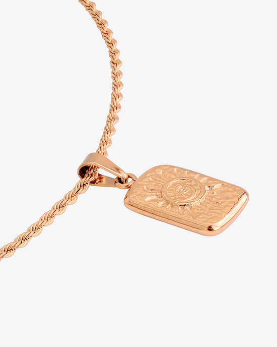Sun Lover Pendant Necklace Rose Gold