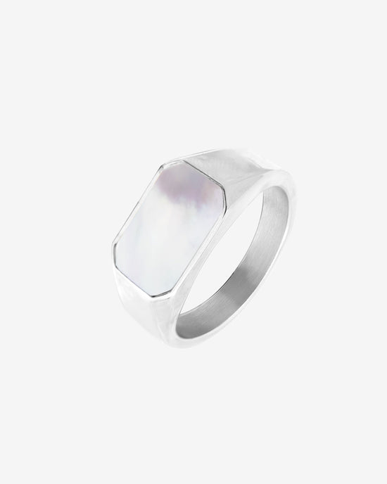 Mother of Pearls Ring Silver