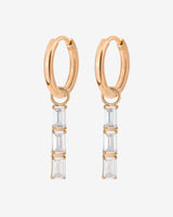 Baguette Bundle Hoop Set Small Rose Gold