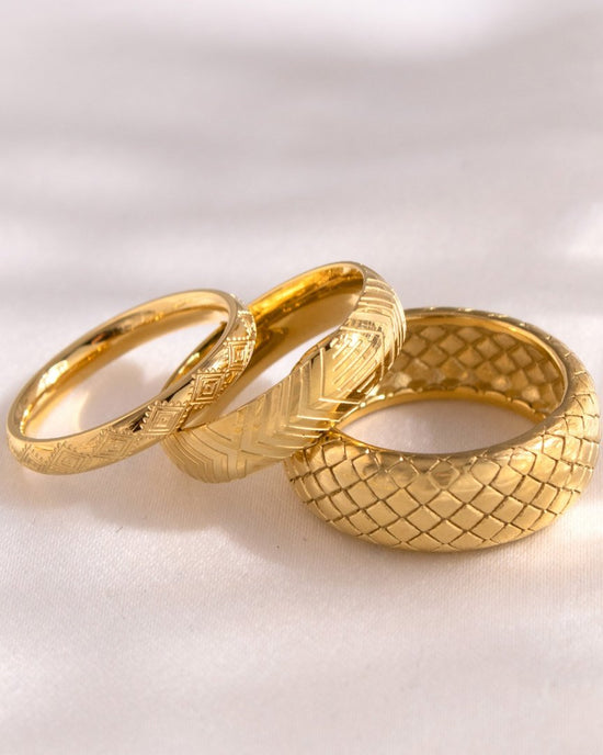 Snake Skin Ring Rose Gold