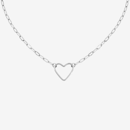 Loving Heart Necklace Silver