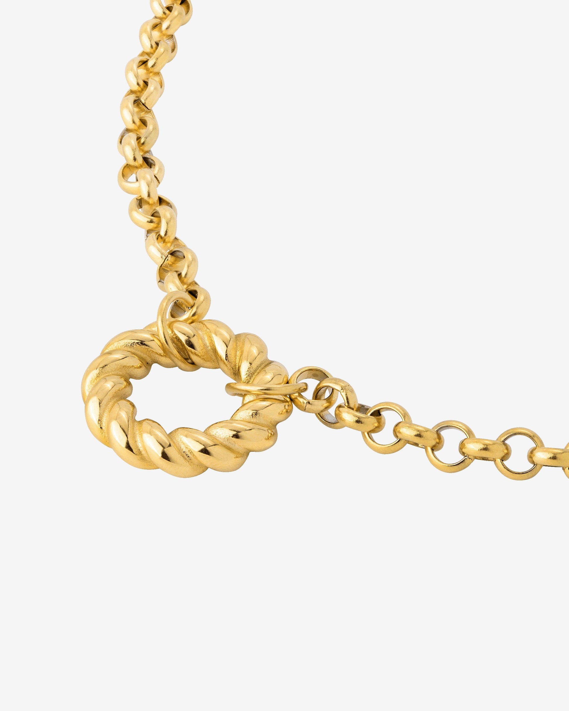 Twisted Donut Necklace Gold