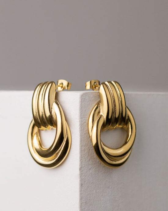 Infinity Loop Hoops Rose Gold
