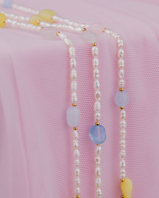 Spring Pastels Necklace Gold