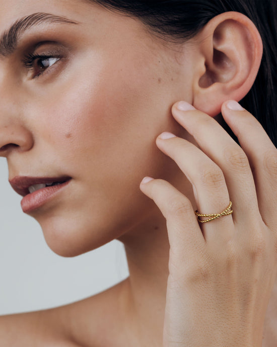 Twisted Ring Duo gold