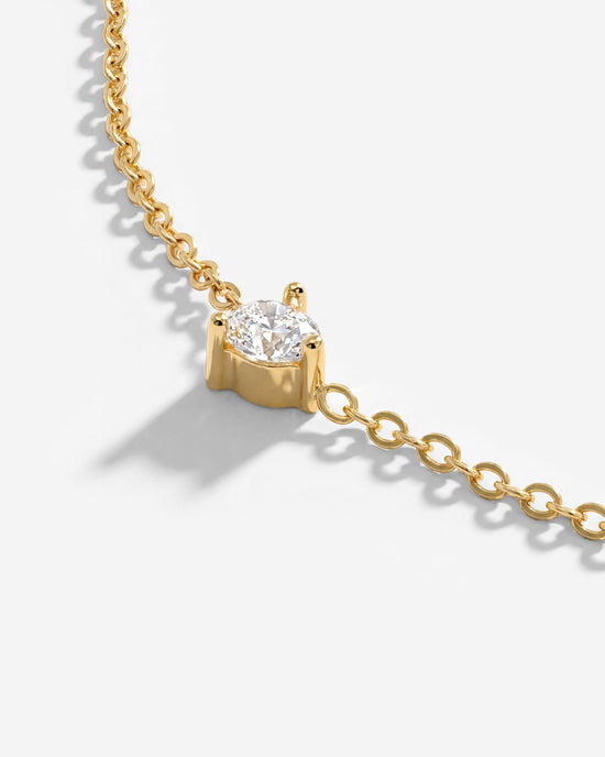 Solitaire Stone Bracelet gold
