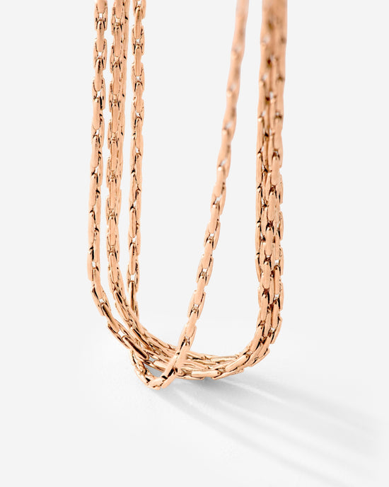 Cascade Layer Necklace Rose Gold