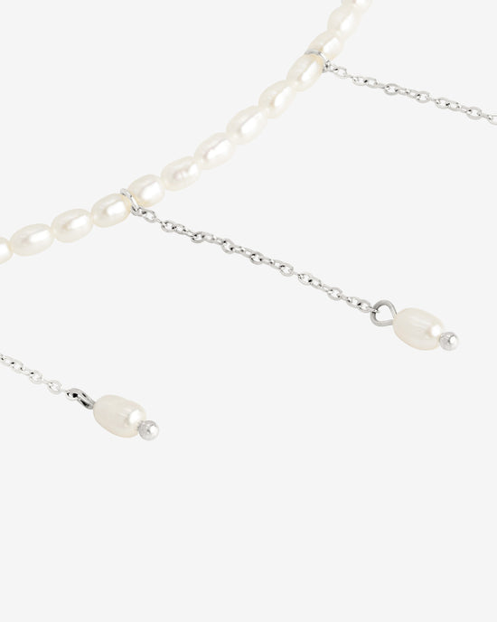 Lolas Love Pearl Power Necklace Silver