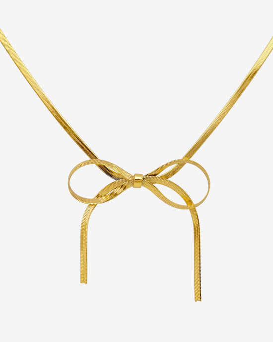 Sweet Bow Necklace gold