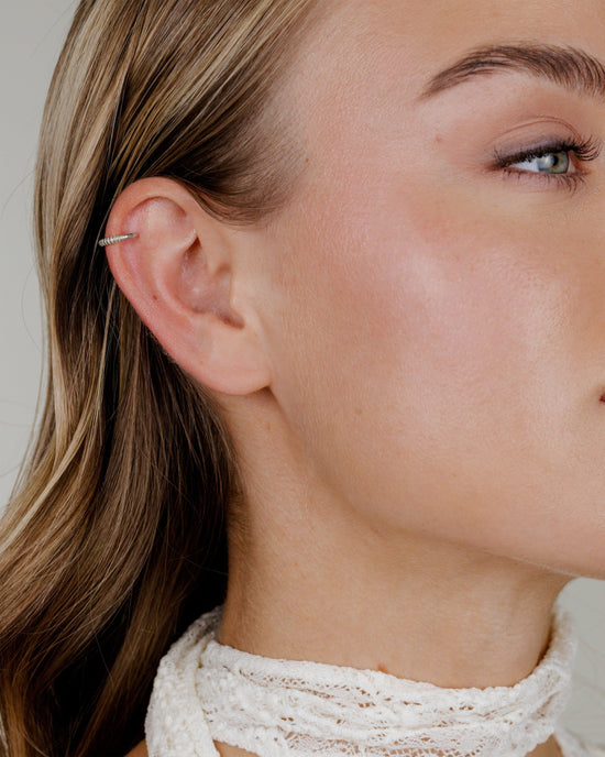 Striped Piercing Silver