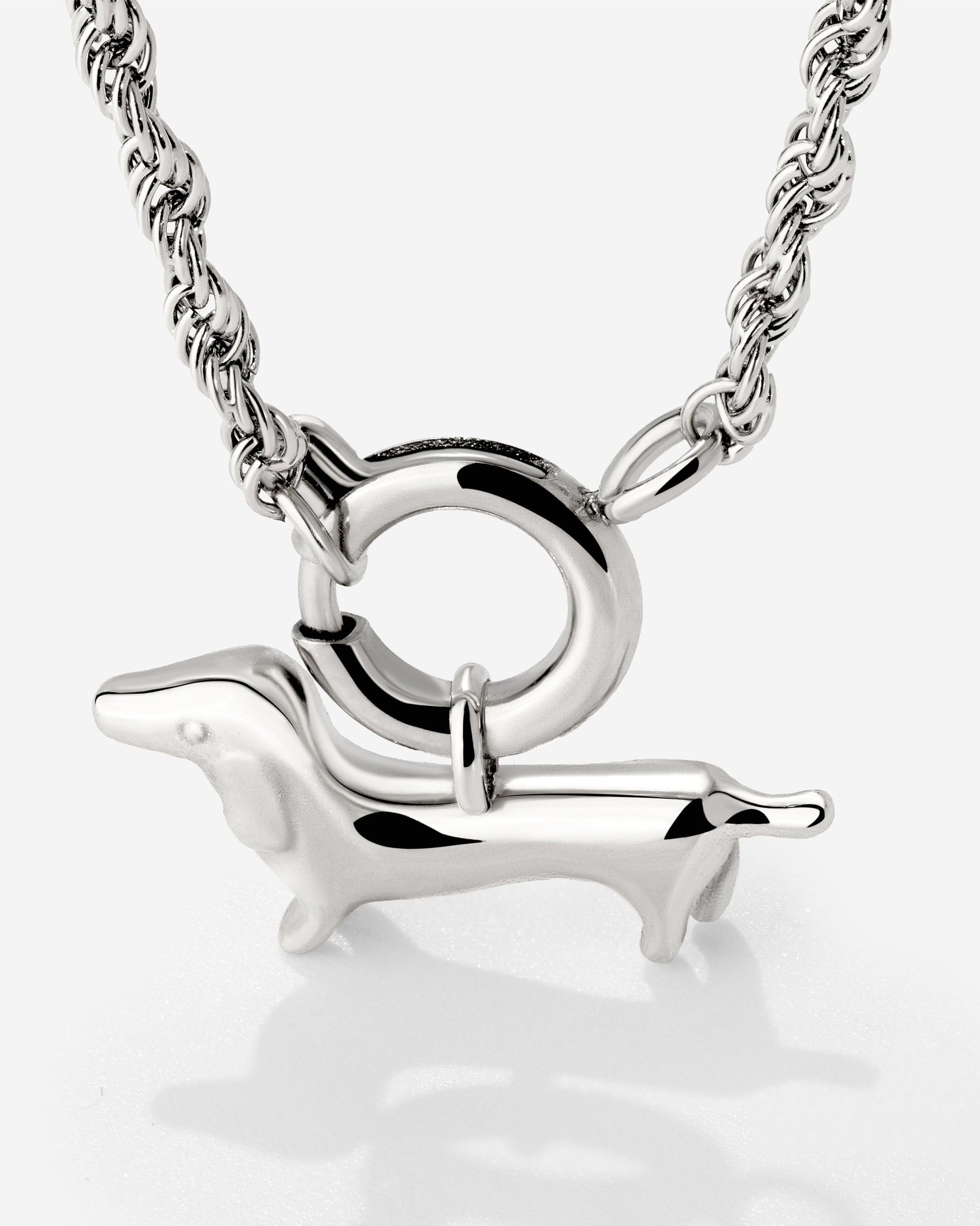 Shorty Rope Chain Necklace Set Silver