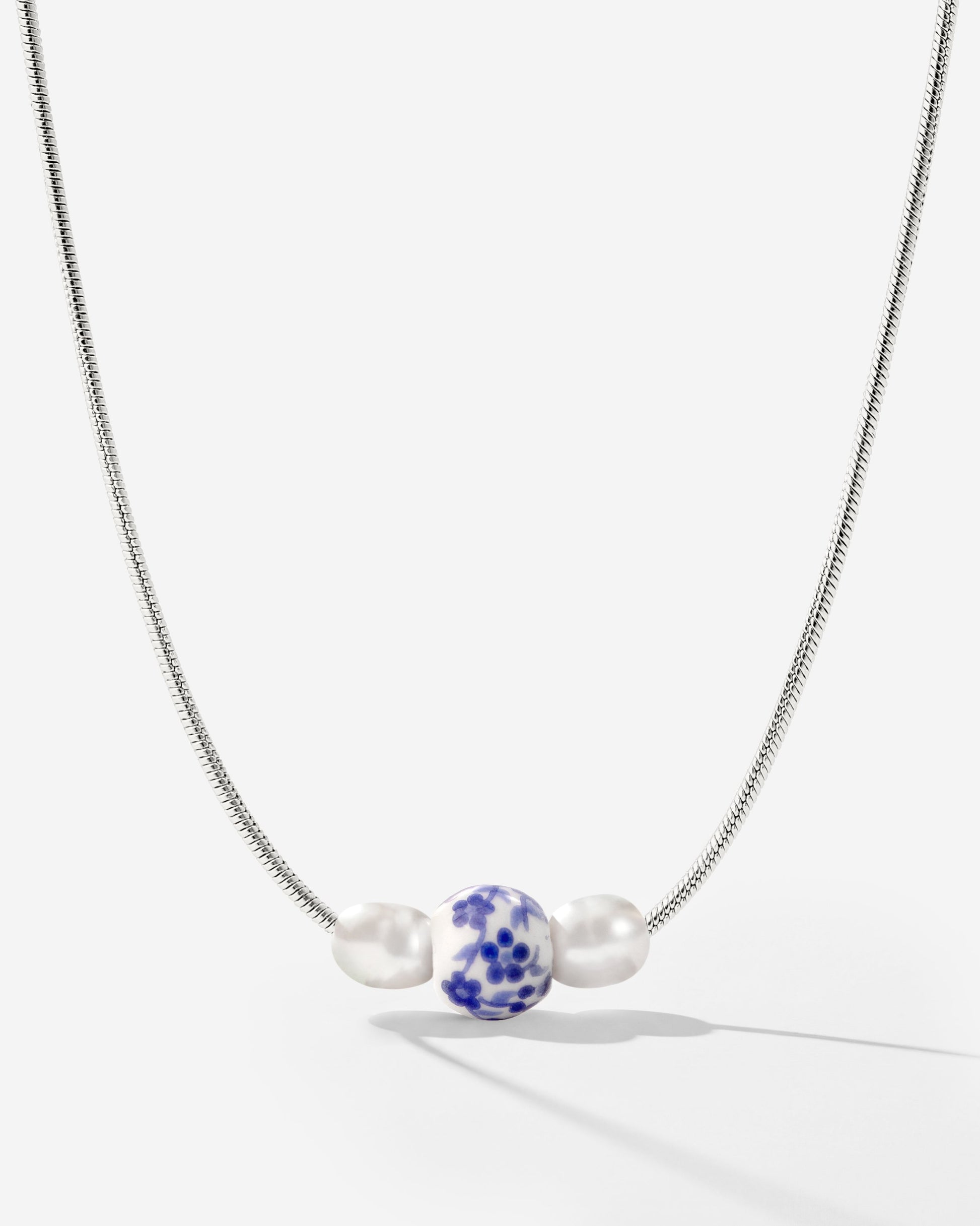 Painted Blue Necklace