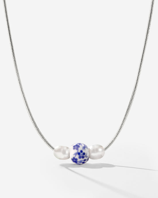 Painted Blue Necklace