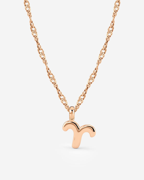 Aries Bubble Necklace Rose Gold