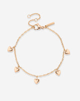 Lovely Heart Bracelet Rose Gold