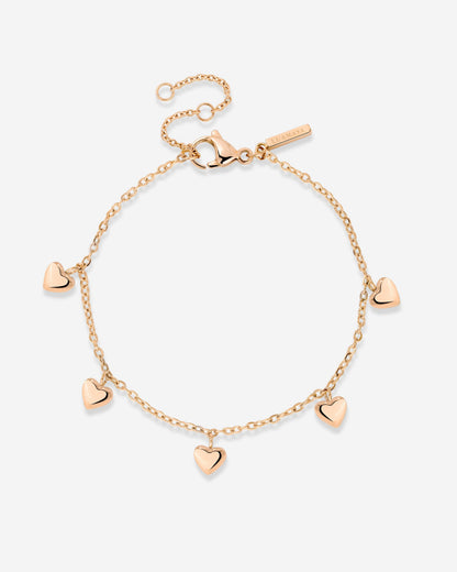 Lovely Heart Bracelet Rose Gold