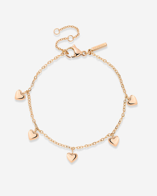 Lovely Heart Bracelet Rose Gold