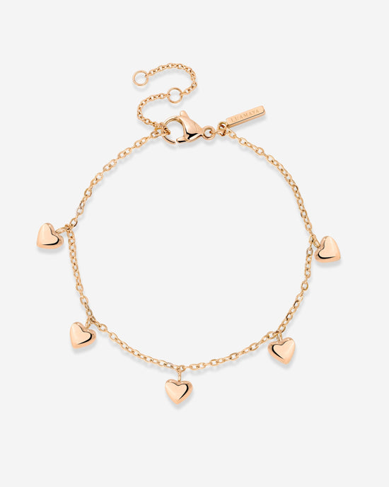 Lovely Heart Bracelet Rose Gold