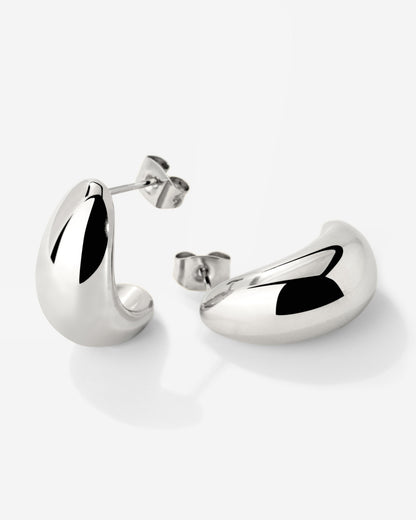 Huggie Studs Silver