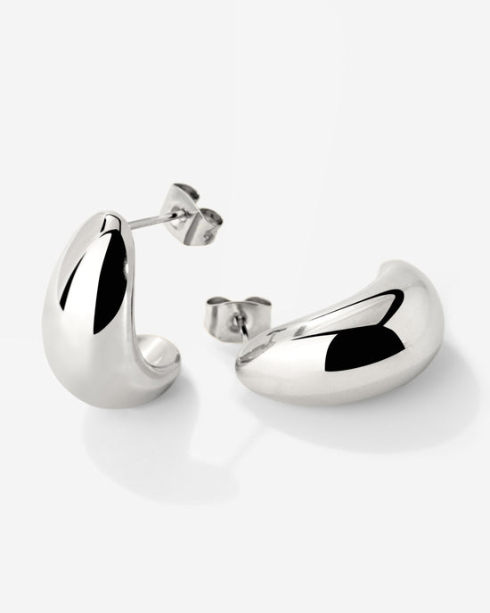 Huggie Studs Silver