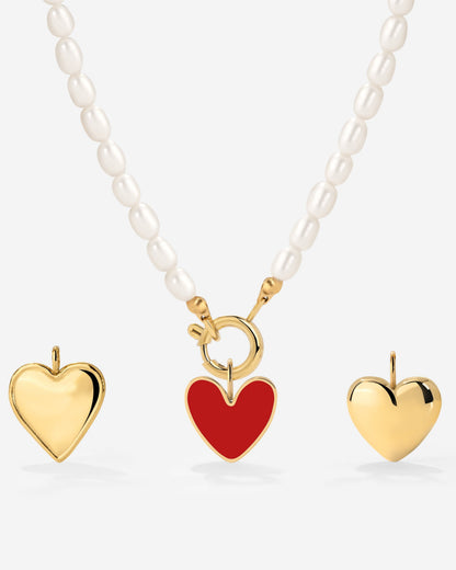 Pearly Charm Necklace Set