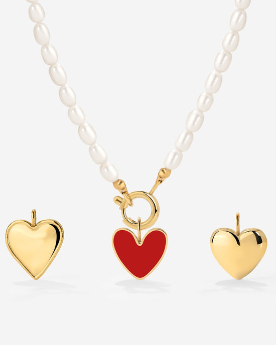 Pearly Charm Necklace Set
