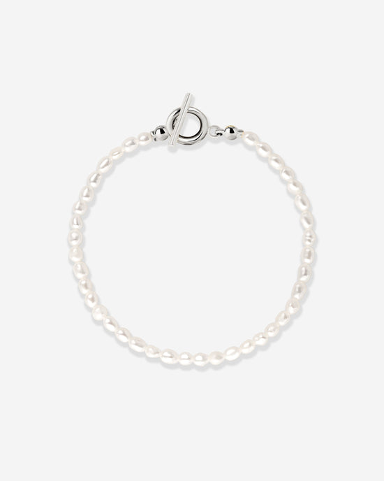 Lenis Loving Pearl Bracelet Silver