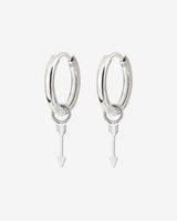 Cupid Arrow Hoopies Silver