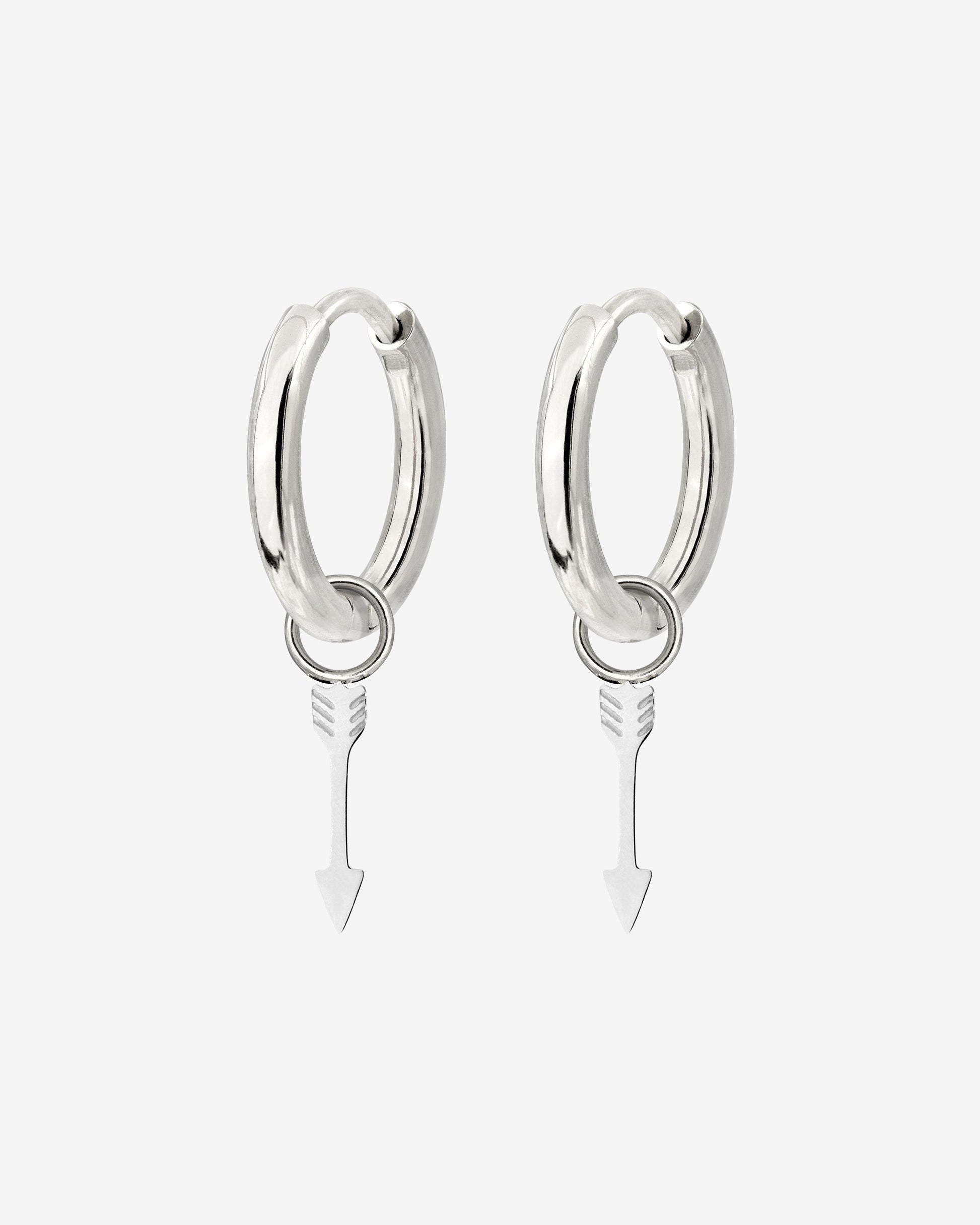 Cupid Arrow Hoopies Silver