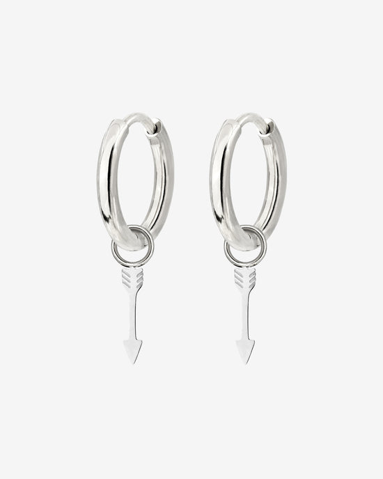 Cupid Arrow Hoopies Silver