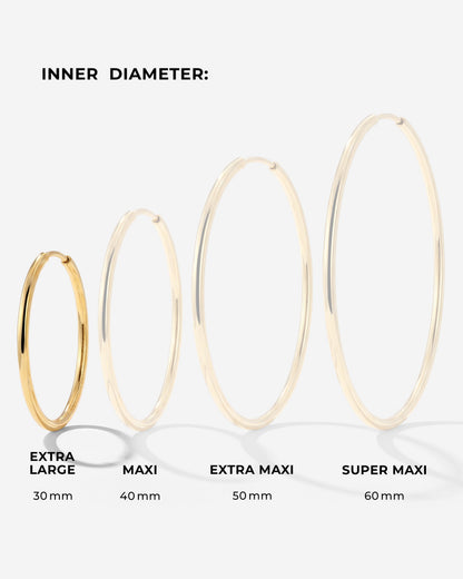 Extra Large Hoops Rose Gold