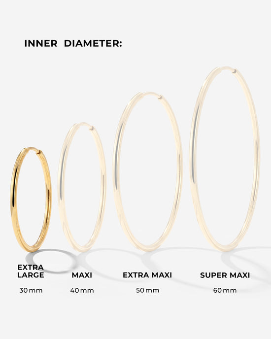 Extra Large Hoops Silver