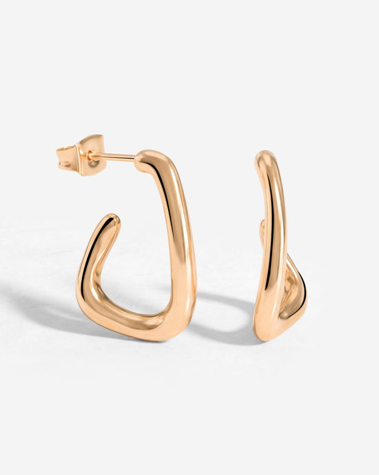 Sisterhood Bond Hoops Rose Gold