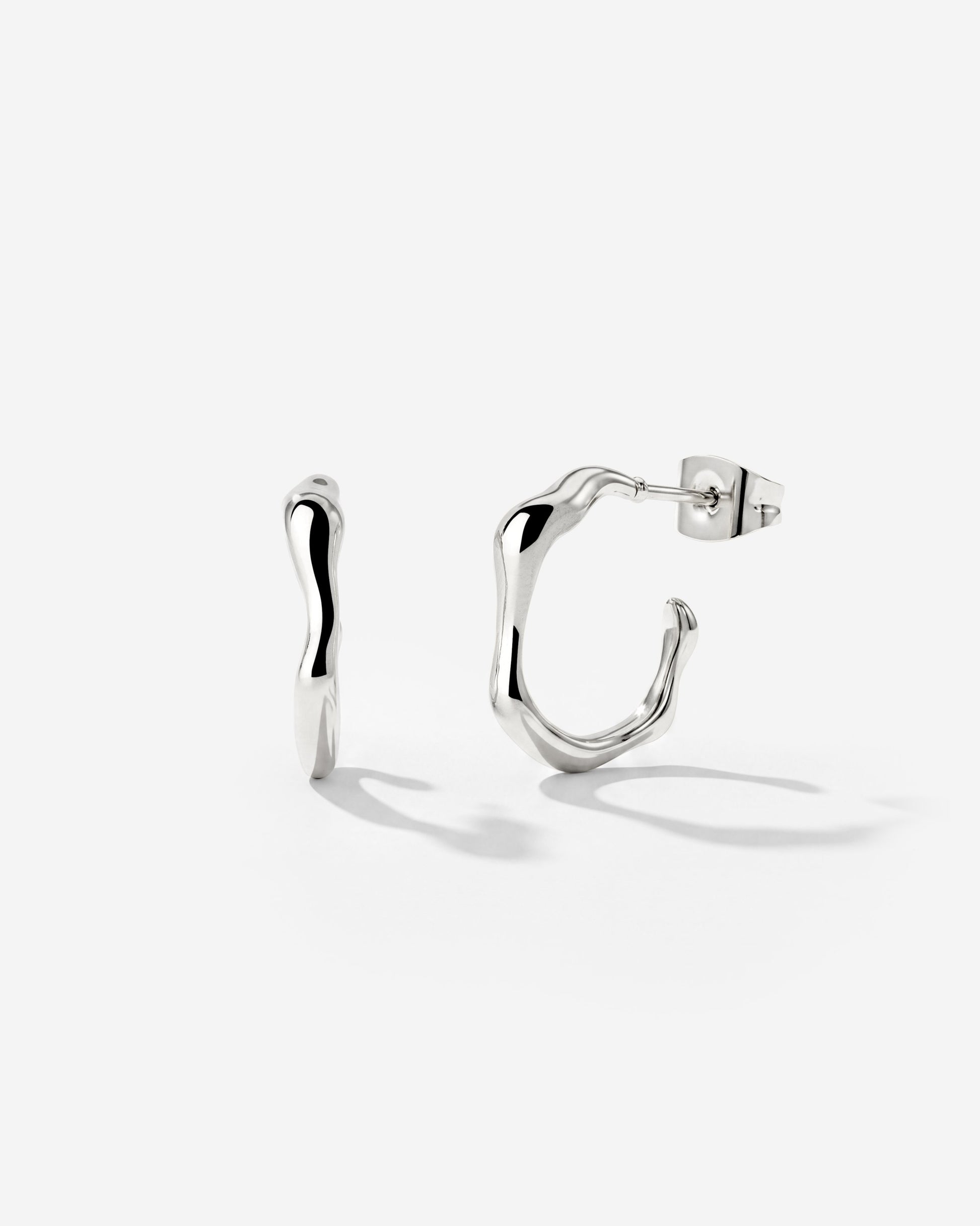 Solar Wave Hoop Studs Small