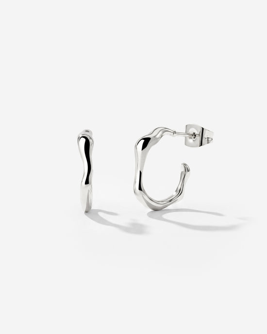 Solar Wave Hoop Studs Small