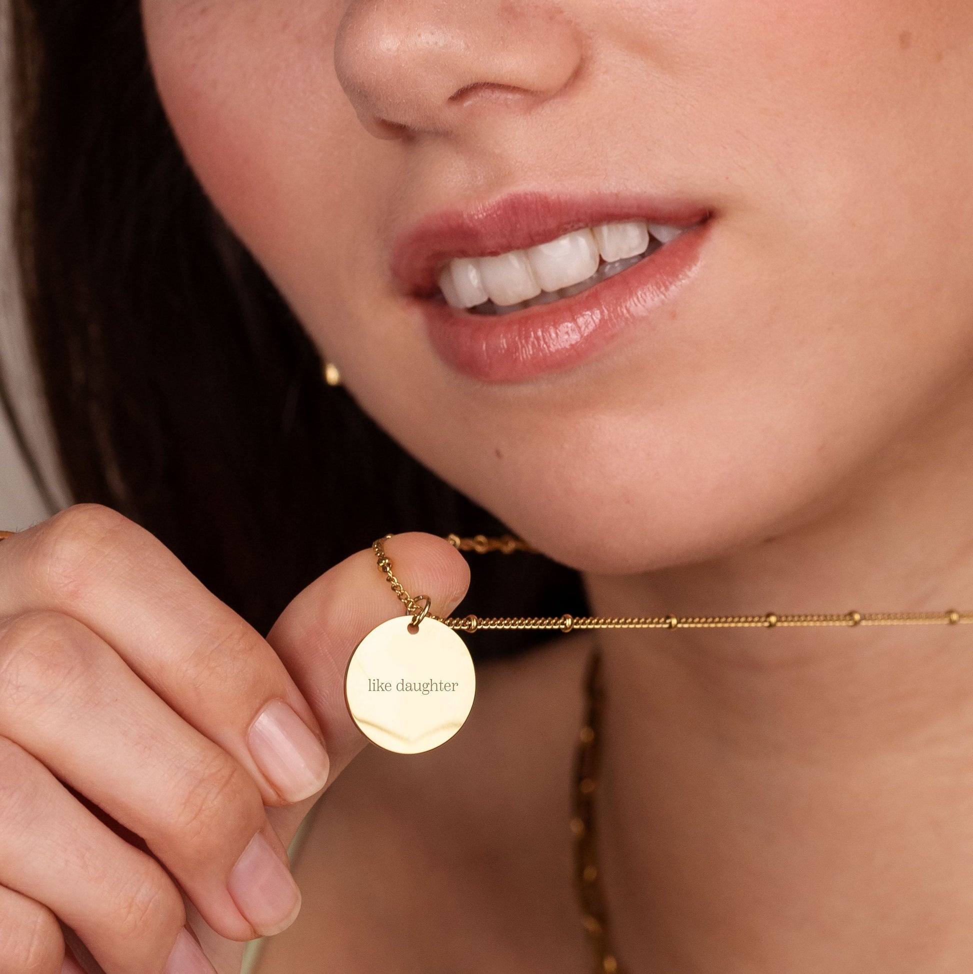 Mother & Daughter Necklace Gold