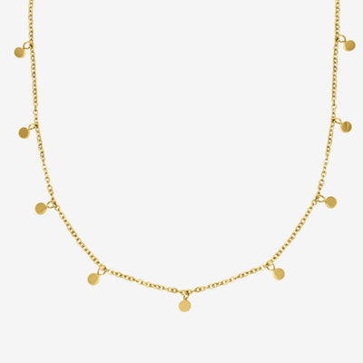 Tiny Coin Necklace Gold