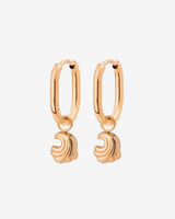 Curvy Wave Oval Hoop Set Baby Rose Gold