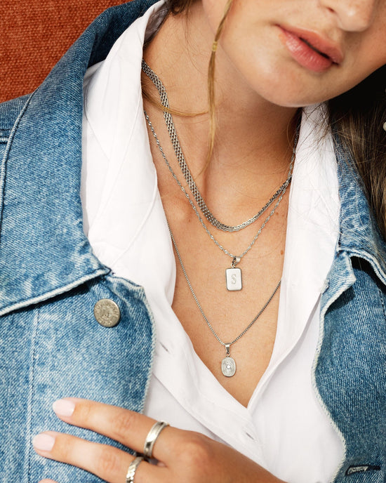 Letter Necklace Silver