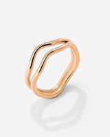 Double Wave Ring Rose Gold