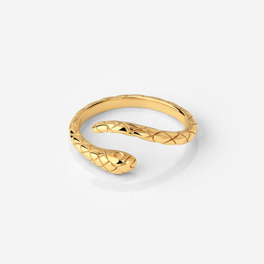 Vipers Ring Stud Earrings Gold