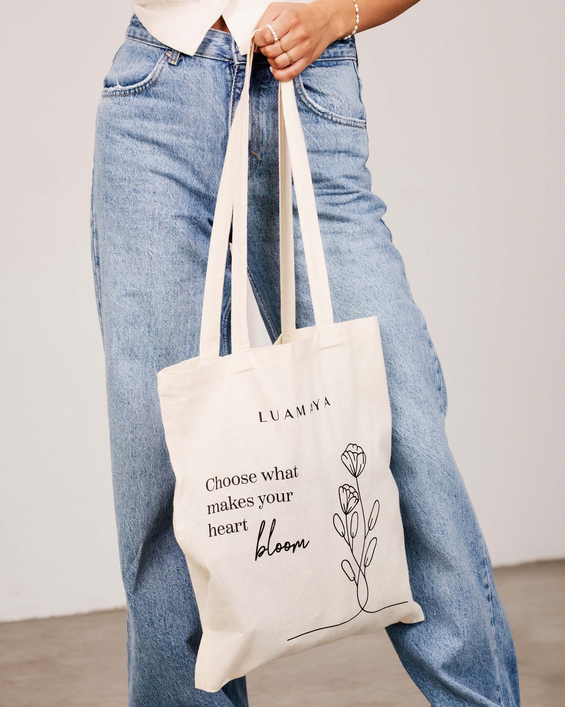Tote bag Choose what makes you´re heart bloom