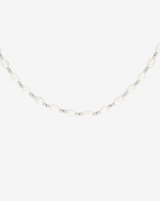 Summertime Pearl Necklace Silver